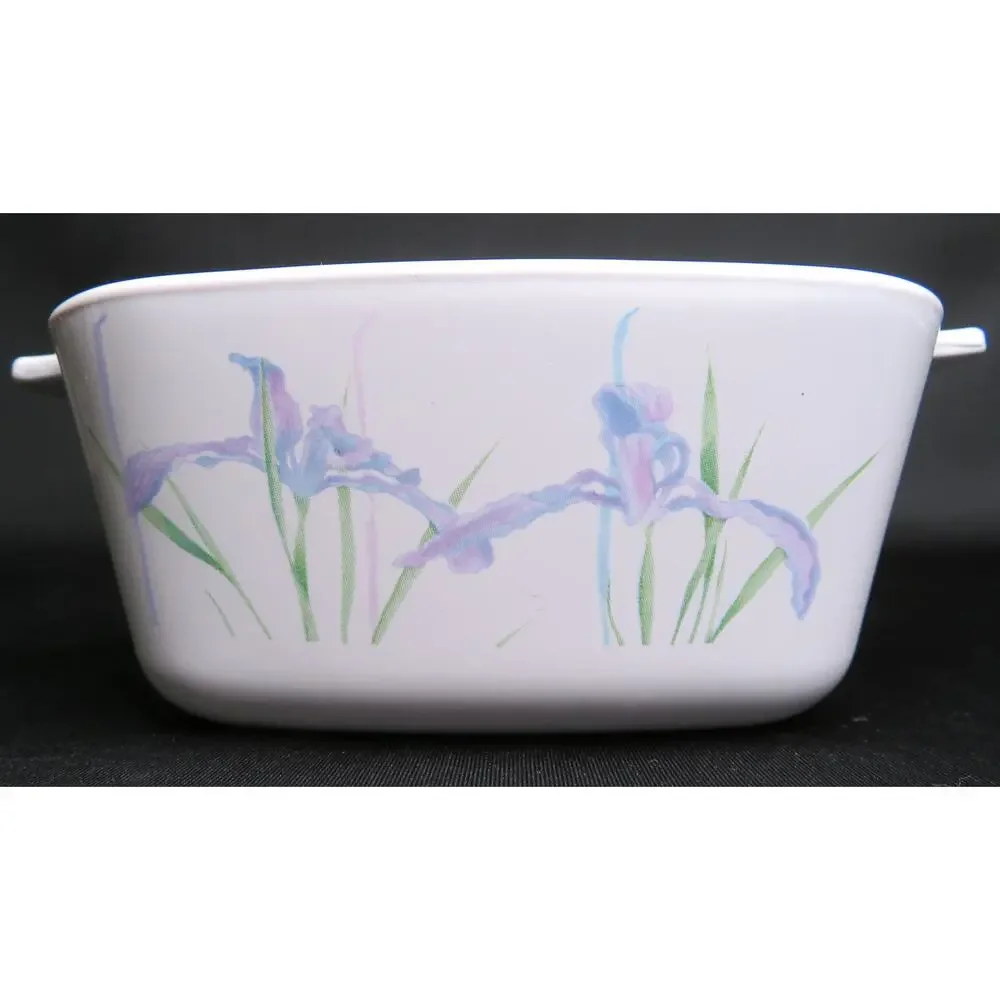 Vtg (2) CORNINGWARE Shadow Iris 3 Cup-Petite Pans P-13-B Rare